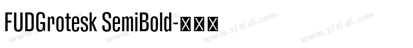 FUDGrotesk SemiBold字体转换